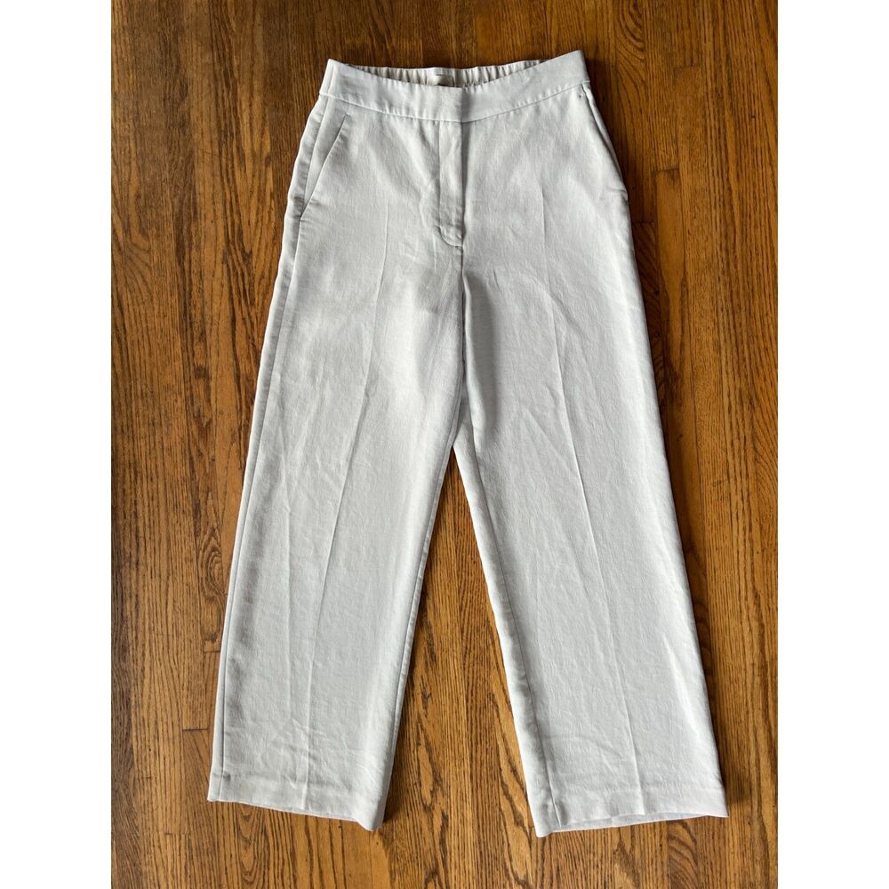 Aritzia White Gray Wide Leg Pants